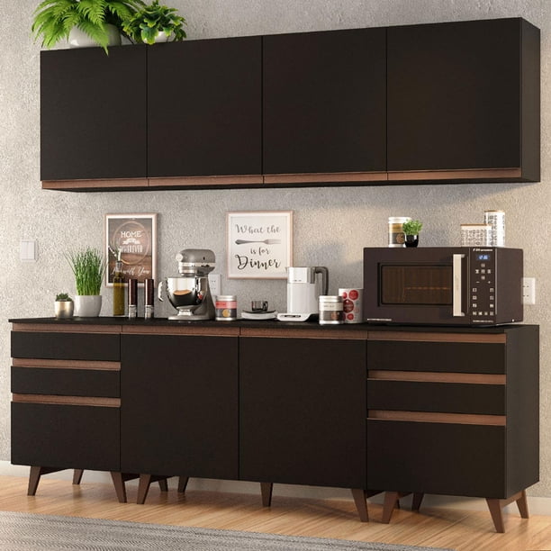 Cocina Integral Completa Modular Madesa Reims 240cm Negro 03