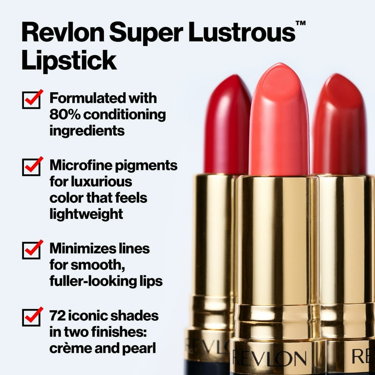 Revlon Super Lustrous Moisturizing Cream Lipstick with Vitamin E, 041 Gold  Goddess