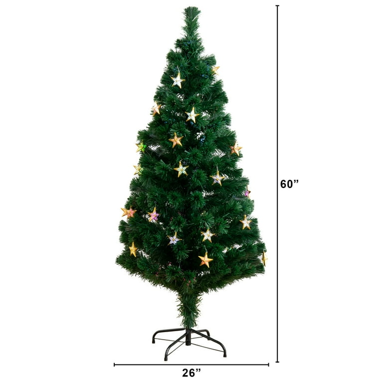 Nearly Natural 5ft. Pre-Lit Fiber Optic Artificial Christmas Tree
