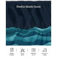thumbnail image 5 of Abstract Gradient Ruffle Bed Skirt California King Size Water Ripple Teal Blue Ocean Modern Art Adjustable Elastic Dust Bed Skirts Wrap Around Bedskirt Wrinkle Free Easy Fit with 16 Inch Drop, 5 of 8