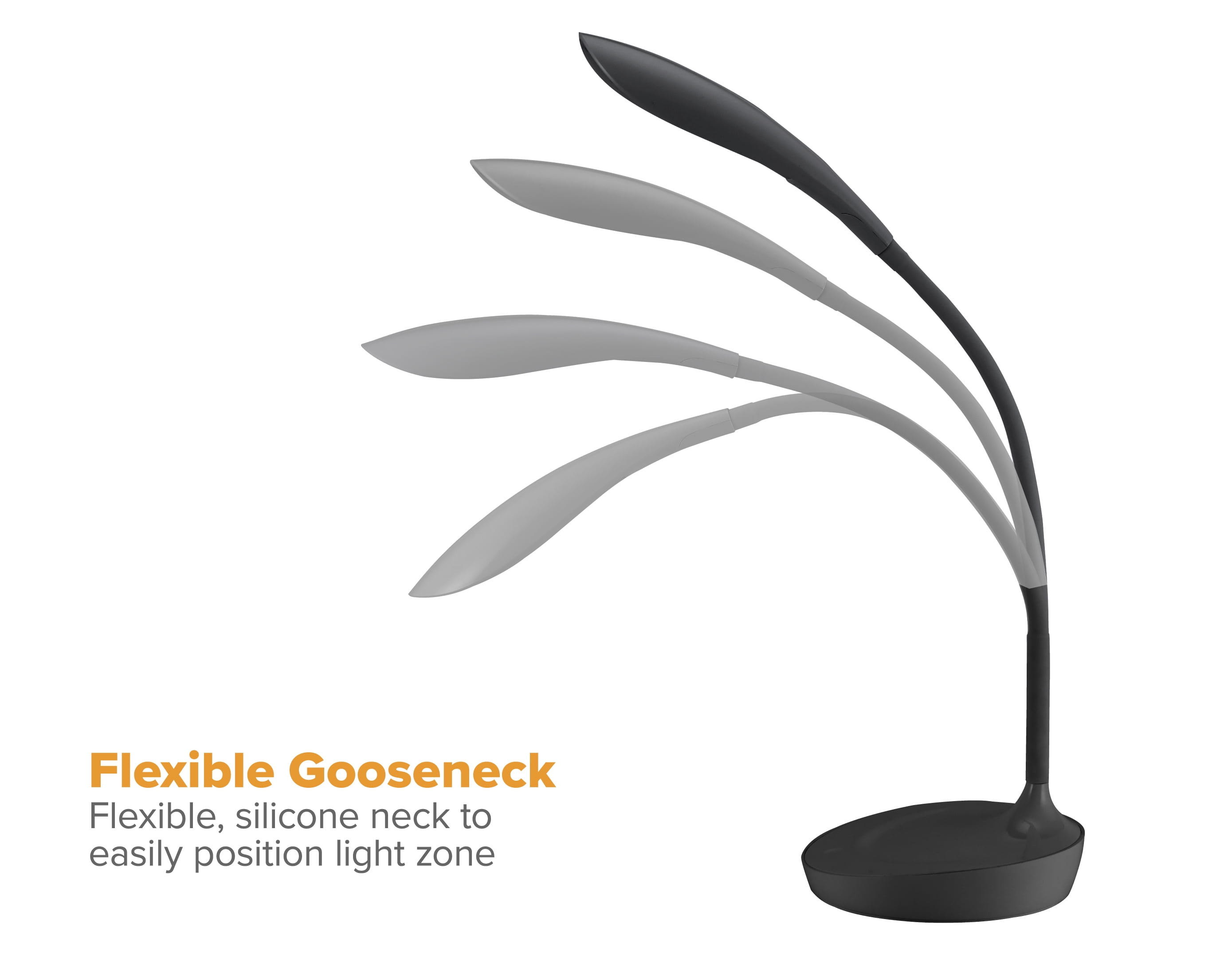 Bostitch Konnect Gooseneck Led Desk Lamp, Black (KT-VLED1502-BLK)