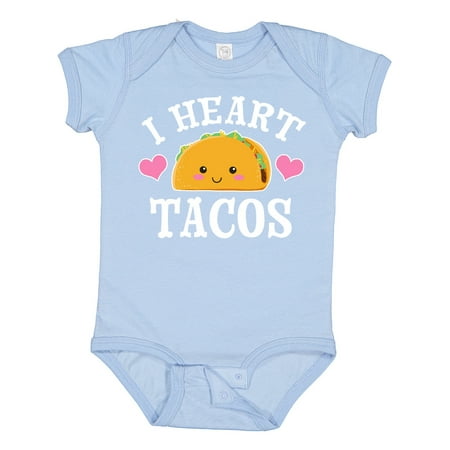 

Inktastic I Heart Tacos Taco Illustration with Face Gift Baby Boy or Baby Girl Bodysuit