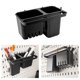 thumbnail image 2 of Caja de almacenamiento de plástico | Organizador colgante de drenaje inferior | Multiusos para cocina, baño, oficina | Negro, Blanco, Gris | 19x12x11 cm | Solución robusta e higiénica, 2 of 7