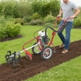 thumbnail image 2 of 3-in-1 Gasoline Cultivator, 4HP 4-Stroke Hand Push Tiller, Electric Tiller for Weeding Tilling Ditching, 63cc Mini Cultivator for Garden Farm, 2 of 11