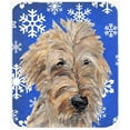 thumbnail image 2 of Golden Doodle Red Snowflakes Holiday Glass Cutting Board Large, 2 of 2