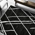 thumbnail image 5 of HR HANDCRAFT RUGS HR Modern Geometric Diamond Pattern Contemporary Abstract Area Rug Black - 5' X 7', 5 of 5