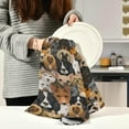 thumbnail image 3 of Funny Puppy Face Dish Towels Set of 6, Dogs Cartoon Washable Tea Towels Dishcloths Lint-Free 18x28 Inch Fast Drying for Kitchen Restaurant Bar Clean, 3 of 7