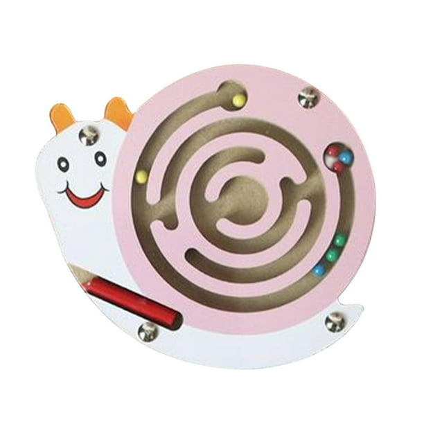 Juegos de magnéticos para niños , laberinto Montessori a , actividad ocupada, rompecabezas de actividad Caracol
