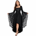 thumbnail image 2 of Witch Costume Women Halloween Costumes 2026 Bat Sleeve Dress Vampire Renaissance Medieval Adult Gothic Dresses Vermilion 3XL, 2 of 7