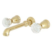 Kingston Brass KS7122WCL 8-Inch Center Wall Mount Bathroom Faucet, Polished Brass