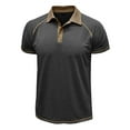 thumbnail image 5 of Krdevn Men's Spring Short Sleeved Lapel T Shirt Casual Versatile Short Sleeved Bottoming Shirt,L, 5 of 7