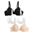 thumbnail image 1 of Bra Fruit of the Loom 38C EE. UU., negro, blanco, arena, 1 of 2