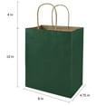 thumbnail image 3 of Bolsa de papel Bagmad Kraft 100, paquete de 20 x 12 x 25 cm con asas, color verde, 3 of 7