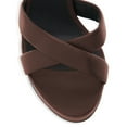 thumbnail image 4 of FSJ Women Sexy Platform Cross Strap Sandals Open Toe High Stiletto Heels Ankle Strap Club Dressy Shoes Size 8 Brown, 4 of 4