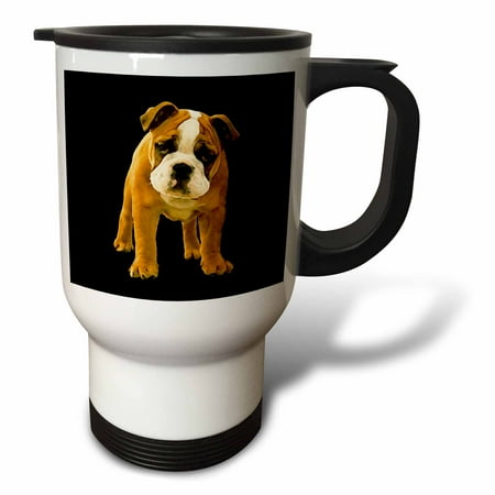 

3dRose Bulldog Puppy Travel Mug 14oz Stainless Steel