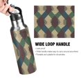 thumbnail image 4 of Yayeee 33oz Insulated Water Bottle Double Wall Stainless Steel with Flip Straw Lid, Green Tartan Pattern, 4 of 7