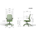 thumbnail image 4 of Silla de oficina colorida ergonómica 300lb (aproximadamente 149.7kg) Silla de computadora de soporte lumbar ajustable, 4 of 5