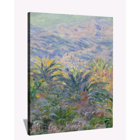 Claude Monet Canvas Wall Art Monet Palm Trees At Bordighera Framed Painting For Bedroom Livingroom Office