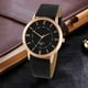 thumbnail image 4 of Reloj de pulsera de cuarzo con estilo, esfera redonda, de PU, unisex, a la moda, decoración (negro), 4 of 8