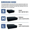 thumbnail image 2 of XIZZI Outdoor Patio Sofa Couch Cover Waterproof Furniture Chair Seat Loveseat Cover Sectional Couch Sofa Cover Medium Rectangular Black Cover 126"Lx63"Wx28"H, 2 of 8