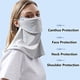 thumbnail image 5 of Máscara de protección solar para mujer con bucle ajustable para la oreja, bufanda de seda de hielo, protección UV para el cuello y la cara para el verano, 5 of 5