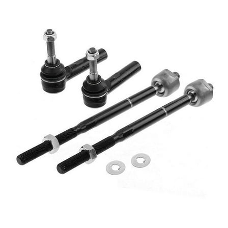 Tie Rod End Kit 4 - Compatible with 2007 - 2017 Jeep Compass 2008 2009 2010 2011 2012 2013 2014 2015 2016