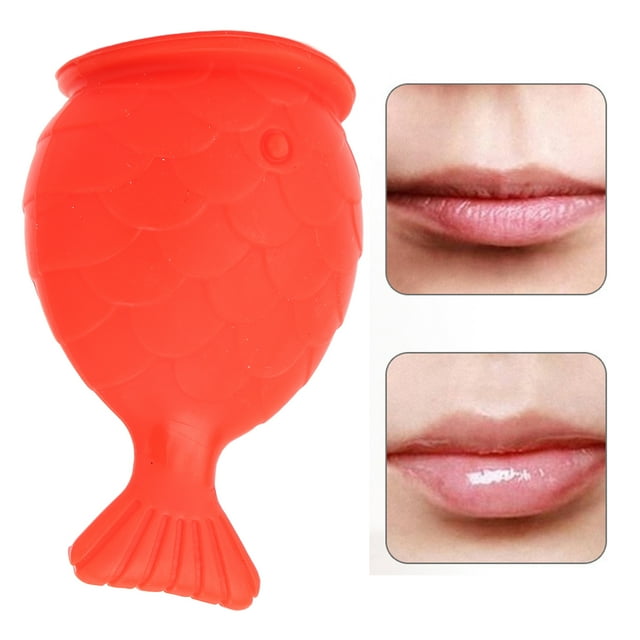 Lip Plumper Tool, Lip Pump Device Silicone Portable Reusable Fish Shaped Lip Plumping Device Fish Shaped Lip Plumper Lips Plumper Device Pout Mouth Tool For Dating Red