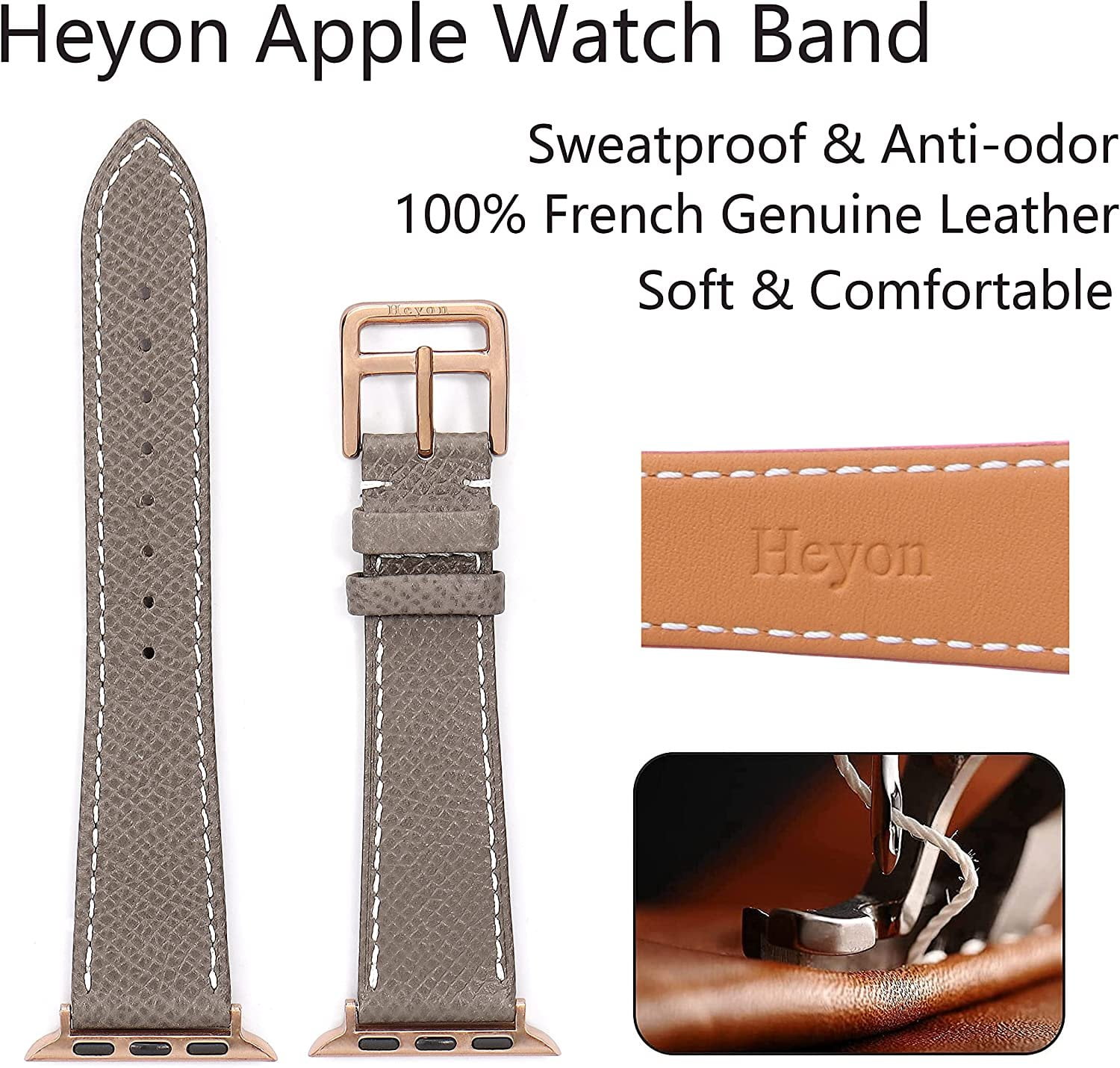 Compatible with Apple Watch (Small 38mm/40mm) Series 1,2,3,4 - Leather Band  Bracelet Strap Wristband Replacement - Multicolored Indian Elephants