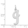 thumbnail image 2 of 14k White Gold Large Script Initial I Charm - .6 Grams, 2 of 2