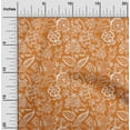 thumbnail image 2 of oneOone Cotton Cambric Orange2 Fabric Jacobean Silhouette Flower Sewing Material Print Fabric By The Yard 56 Inch Wide, 2 of 4
