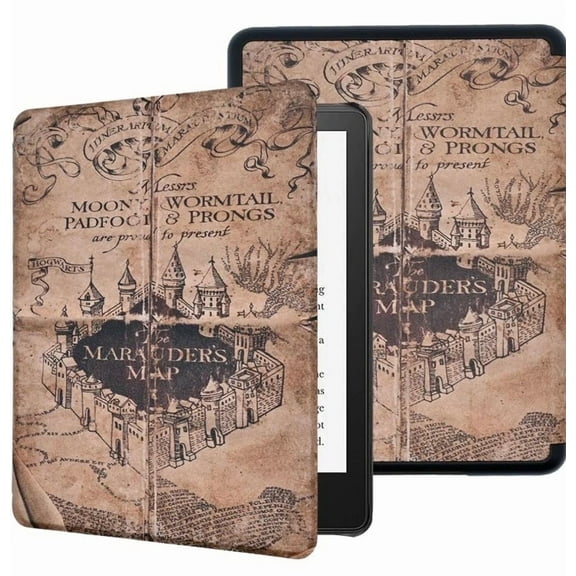 YANI- Case For 6.8” Kindle 11Th Gen Leather, Auto Wake/Sleep Marauder’S Magic Map