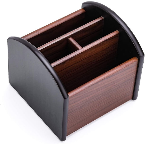 Soporte de Control remoto Rojo Verde Organizador de Escritorio de madera con 4 compartimentos Cocina Decoración y Otros