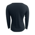 thumbnail image 5 of Womens Sexy Tops Long Sleeve Henley Half Zipper Fitted Low Cut Pullover Shirts 2025 Fall Fashion Trendy Casual Blouses, 5 of 5