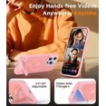thumbnail image 3 of Funda con Soporte Magnético invisible, Delgada Translúcida Mate, para iPhone 15 Pro Max 6.7", Rosa, 3 of 7
