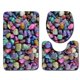 thumbnail image 1 of Juego de alfombras de baño con estampado de piedra 3D, alfombrillas de baño antideslizantes, alfombrillas decorativas para asiento de inodoro, alfombra 3 piezas seitruly JJ25267-08, 1 of 5