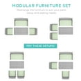 thumbnail image 3 of Best Choice Products 4-Piece Outdoor Wicker Patio Conversation Furniture Set w/ Table, Cushions - Gray/Light Mint, 3 of 8