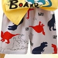 thumbnail image 4 of Sopiago Toddler Baby Boy Clothes 3 6 12 18 24 Months 2T 3T 4T 6T Boys Summer Outfits Letter Graphic Short Sleeve Shirt T-Shirt Tops + Casual Shorts Outfit Set Pajamas Toddler Boy Grey,6-12 Months, 4 of 5