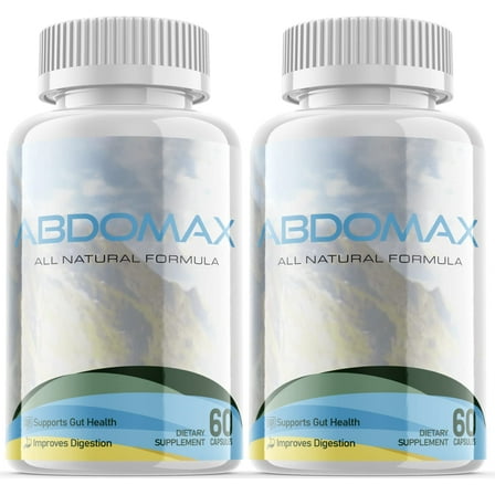 (2 Pack) Abdomax - Dietary Supplement for Digestion and Healthy Gut - Pills for Immune System, Digestive Function, Healthy Stomach, Reduces Bloat - 120 Capsules