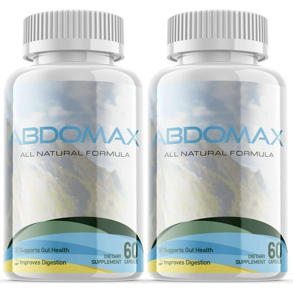 (2 Pack) Abdomax - Dietary Supplement for Digestion and Healthy Gut - Pills for Immune System, Digestive Function, Healthy Stomach, Reduces Bloat - 120 Capsules