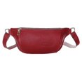 thumbnail image 1 of Riñonera de piel sintética para mujer, bolso de pecho multifunción, bolsa de viaje, color rojo, 1 of 5