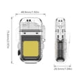 thumbnail image 4 of Lámpara USB doble arco eléctrico encendedor COB luz 3 modos de iluminación linterna (negro) Wdftyju Para estrenar, 4 of 4