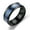 Black & Blue, variant on harmtty Men Ring Glossy Simple Jewelry Accessory Dragon Pattern Glowing Ring for Dating,Black & Silver