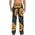thumbnail image 2 of GZHJMY Halloween Pumpkin Bats Pajama Pants For Men, Men's Separate Bottoms, Lounge Pants with Pockets, Christmas New Year Birthday Gifts, Large, Christmas New Year Birthday Gifts, Large, 2 of 7