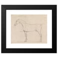 thumbnail image 2 of James Seymour 18x15 Black Modern Framed Museum Art Print Titled - Profile of a Horse Facing Left, 2 of 5