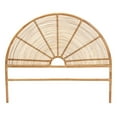 thumbnail image 2 of bali & pari Nina Modern Bohemian Honey Rattan Queen Size Standalone Headboard, 2 of 6