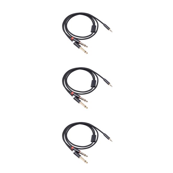 Matsuzay al cable de audio Doble enchufe chapado en oro Red tejida de algodón Fácil de aplicar Cable adaptador ligero Resistencia a la Type1 NO1