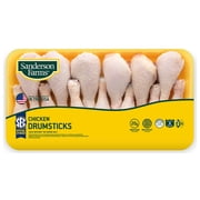 Sanderson Farms Fresh Chicken Drumsticks, Family Pack, 20g Protein, 4oz 112g, 4.25 - 4.75 lb