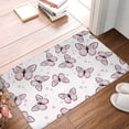 thumbnail image 5 of Bingfone Pink Butterflies (2) Door Mat 16"X24" Front Entrance Non-Slip Low Profile Washable For Entryway, 5 of 8