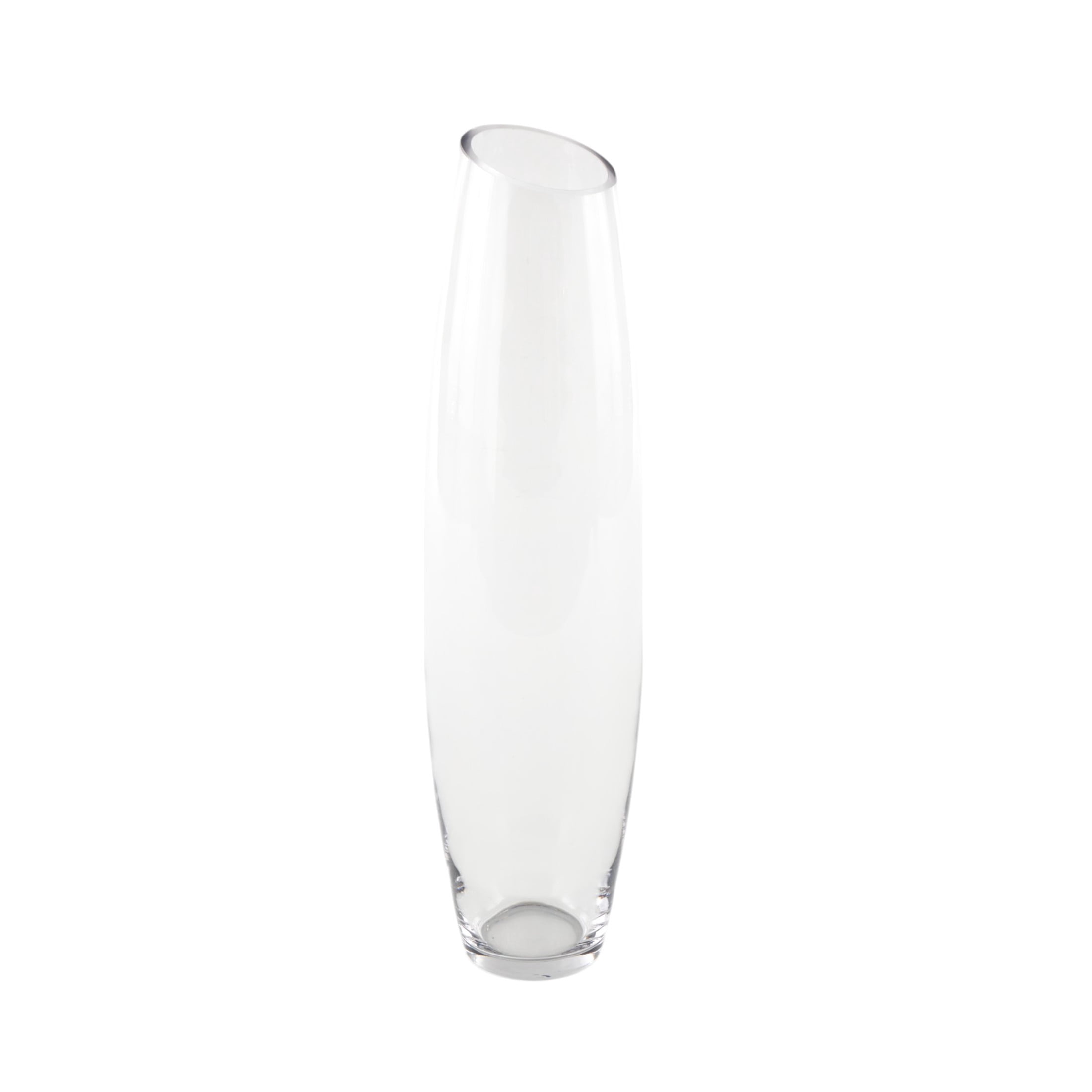 DecMode 19" Tall Slanted Glass Vase