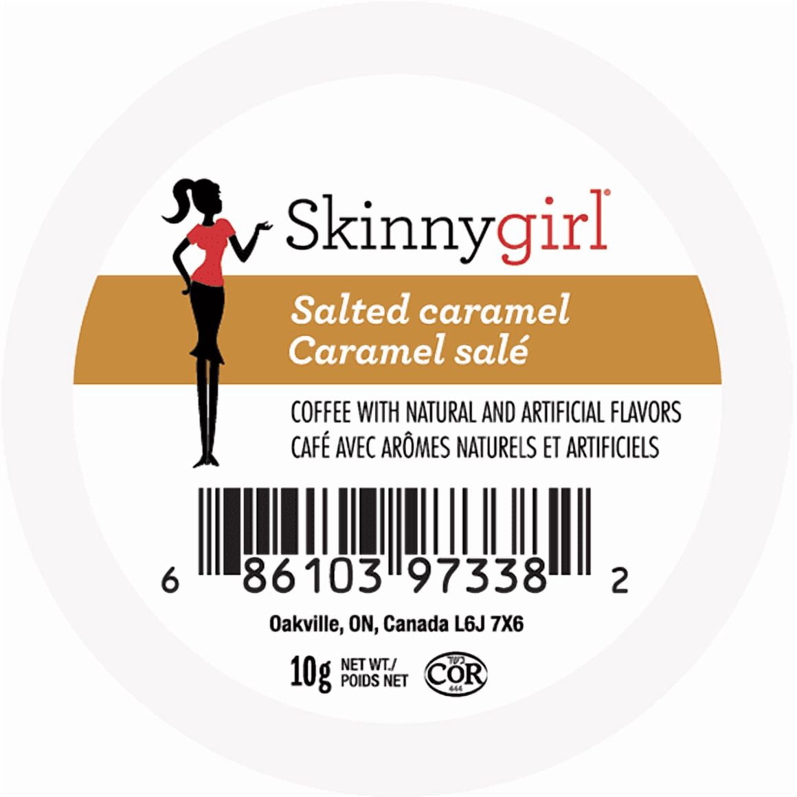 Skinnygirl Flavored Coffee Pods, Single Serve Coffee for Keurig K Cups Machines, 24 Count Americano Espresso Roast and 24 Count Salted Caramel, 48 Total Recyclable Pods
